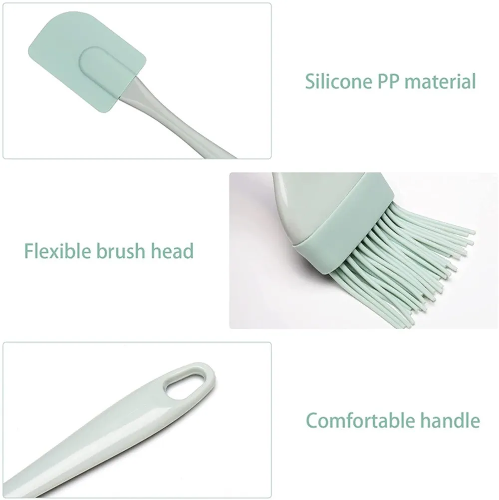 Pastry Brush Silicone - 3 قطع مكشطة كريمة، ملعقة خلط