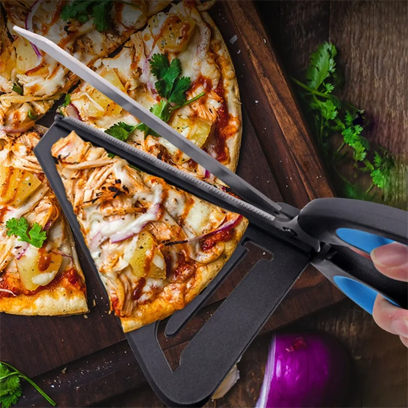 مقص البيتزا مع صينية الخادم ال - مراجعة Kitchen Shears In Baking وسعره