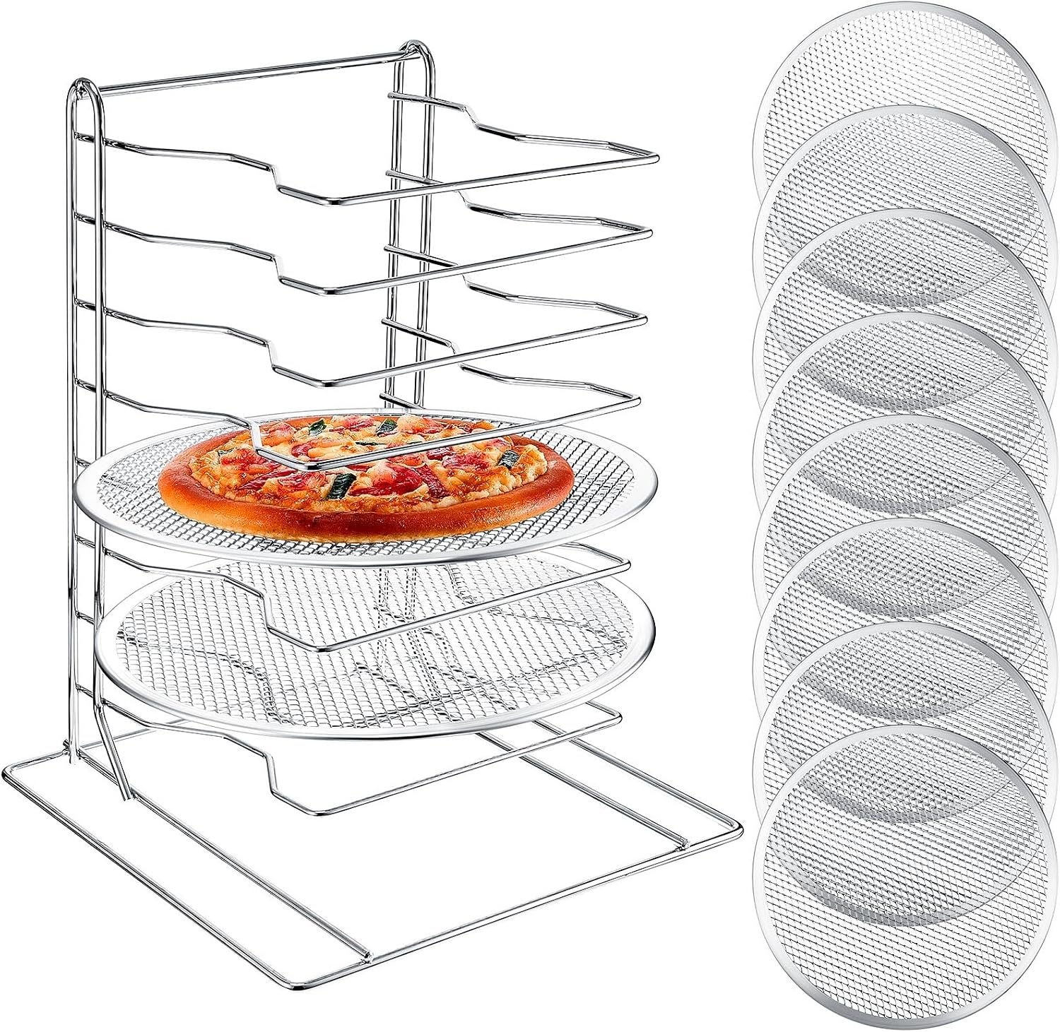 رف بيتزا بـ 8 طبقات مع 8 صواني - مراجعة Kitchen Baking Kit وسعره