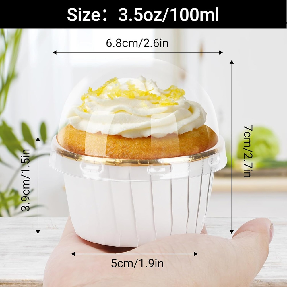 50 قطعة كأس الكعك ورقة مغلفة ك - مراجعة Kitchen Tools For Baking وسعره
