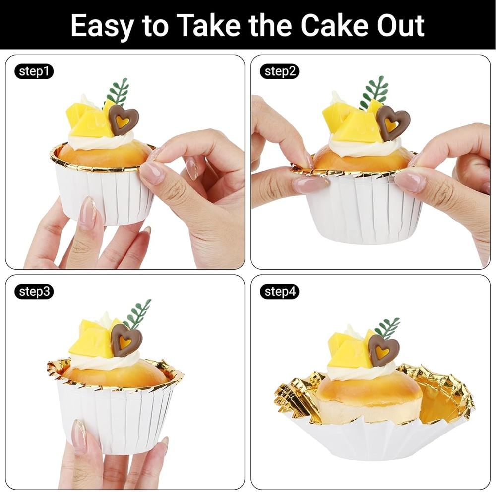 50 قطعة كأس الكعك ورقة مغلفة ك - مراجعة Kitchen Tools For Baking وسعره