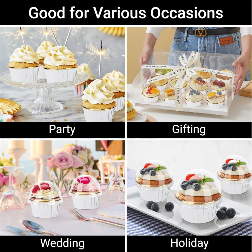 50 قطعة كأس الكعك ورقة مغلفة ك - مراجعة Kitchen Tools For Baking وسعره
