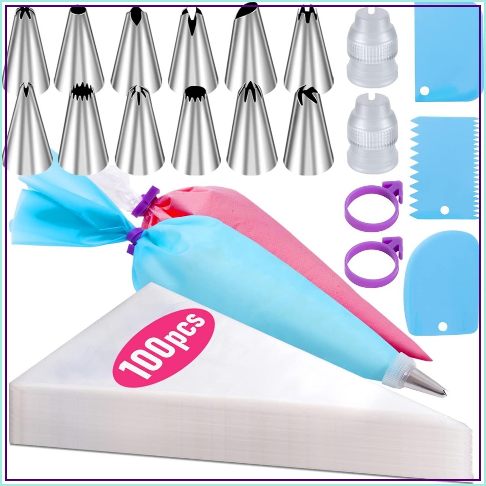 100 قطعة من أكياس الحلويات الت - مراجعة Decorating Tip Set وسعره